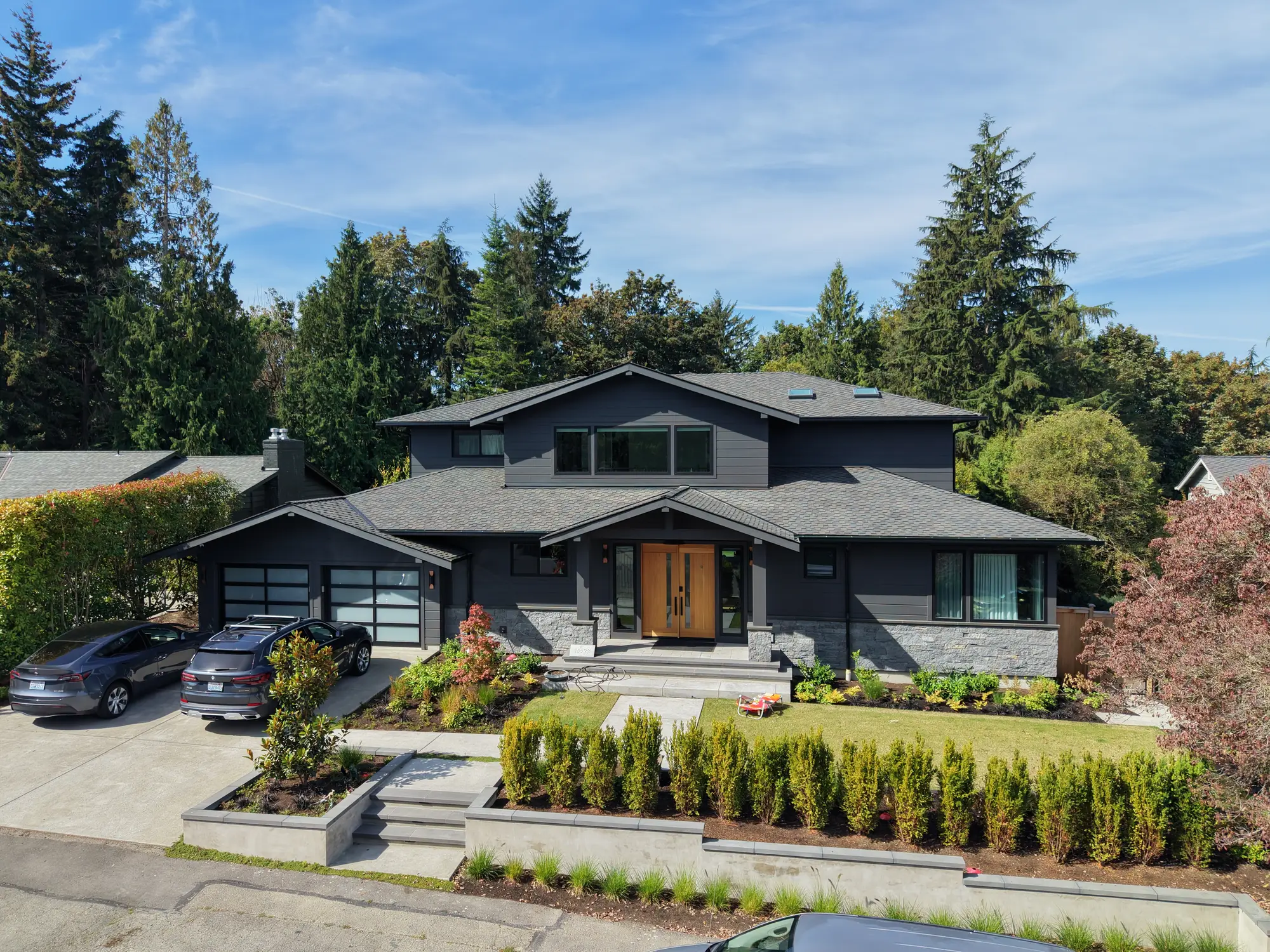 Finished residential exterior by KSM Construction